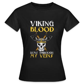 Viking Blut - Frauen T-Shirt - Schwarz - Vorne - AI Model Female 172 dark (172cm)