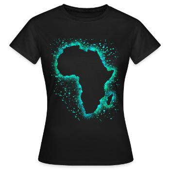 Africa - Women's T-Shirt - black - Front - AI Model Female 172 dark (172cm)