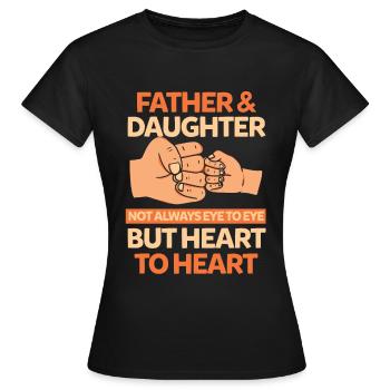 far datter - Dame-T-shirt - sort - Foran - AI Model Female 172 dark (172cm)
