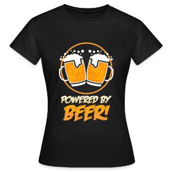 Bier Bierkrug Biergarten - Frauen T-Shirt - Schwarz - Vorne - AI Model Female 172 dark (172cm)