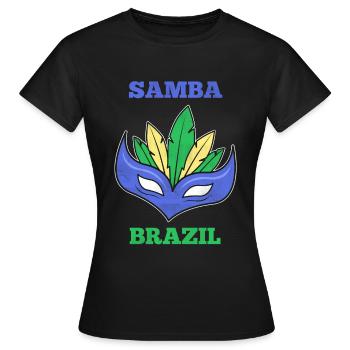 Cadeau Samba Brésil - T-shirt Femme - noir - Devant - AI Model Female 172 dark (172cm)