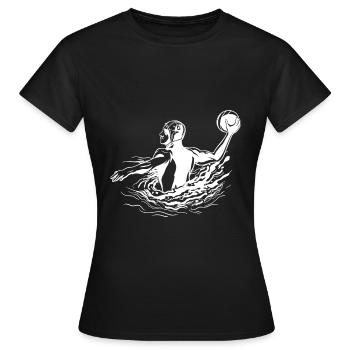 Wasserball - Frauen T-Shirt - Schwarz - Vorne - AI Model Female 172 dark (172cm)