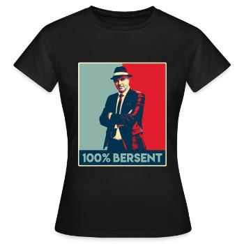 Chemise Alain Berset 100 Bersent - T-shirt Femme - noir - Devant - AI Model Female 172 dark (172cm)