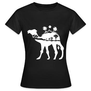 camel - Women's T-Shirt - black - Front - AI Model Female 172 dark (172cm)