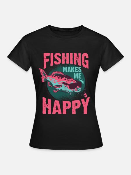 Fishing fish hobby - Women's T-Shirt - black