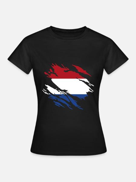 Niederlande Flagge - Frauen T-Shirt - Schwarz