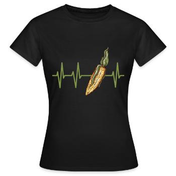 Mais - Frauen T-Shirt - Schwarz - Vorne - AI Model Female 172 dark (172cm)