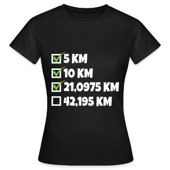 Marathon marathon jogging coureur cadeau - T-shirt Femme - noir - Devant - AI Model Female 172 dark (172cm)