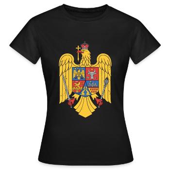 Rumänien Adler Wappen Geschenk - Frauen T-Shirt - Schwarz - Vorne - AI Model Female 172 dark (172cm)