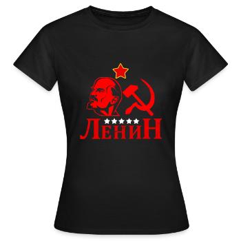 UdSSR Sowjetunion Lenin Russland - Frauen T-Shirt - Schwarz - Vorne - AI Model Female 172 dark (172cm)