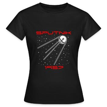 Sputnik UDSSR Sowjetunion Geschenkidee - Frauen T-Shirt - Schwarz - Vorne - AI Model Female 172 dark (172cm)