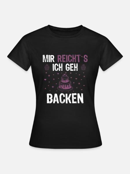 Backen Torte Cupcake - Frauen T-Shirt - Schwarz