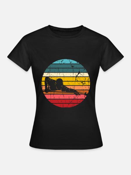 Billard Sprüche Retro Vintage Pool Billardspieler - Frauen T-Shirt - Schwarz