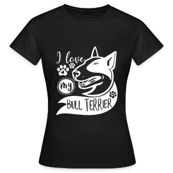 Bull terrier - T-shirt Femme - noir - Devant - AI Model Female 172 dark (172cm)