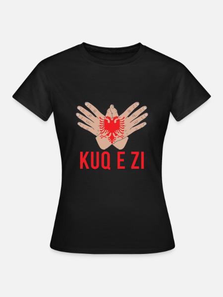 Albanien Kosovo Adler Albanische Flagge - Frauen T-Shirt - Schwarz