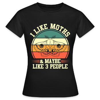 Amateurs de mites et d’insectes | J’aime les mites et - T-shirt Femme - noir - Devant - AI Model Female 172 dark (172cm)
