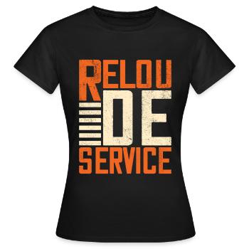 Relou De Service - T-shirt Femme - noir - Devant - AI Model Female 172 dark (172cm)
