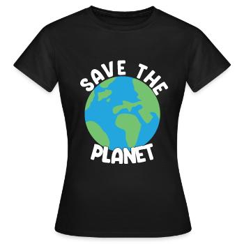 Save The Planet - Frauen T-Shirt - Schwarz - Vorne - AI Model Female 172 dark (172cm)