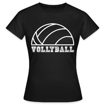 Volleyball ball for volleyball players half volleyball - Women's T-Shirt - black - Front - AI Model Female 172 dark (172cm)