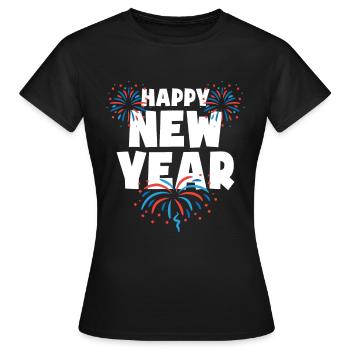 Happy New Year - Frauen T-Shirt - Schwarz - Vorne - AI Model Female 172 dark (172cm)