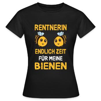 Rentnerin Bienen Imkerin - Frauen T-Shirt - Schwarz - Vorne - AI Model Female 172 dark (172cm)