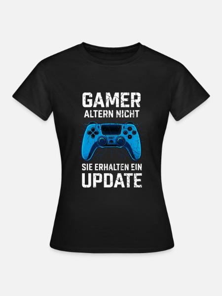 Gamer altern nicht - Frauen T-Shirt - Schwarz