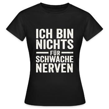 Je ne suis pas pour les âmes sensibles - T-shirt Femme - noir - Devant - AI Model Female 172 dark (172cm)