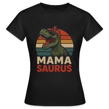 Mamasaurus Dino Mama Design - Women's T-Shirt - black - Front - AI Model Female 172 dark (172cm)