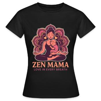 Zen-Mama Mandala - Women's T-Shirt - black - Front - AI Model Female 172 dark (172cm)