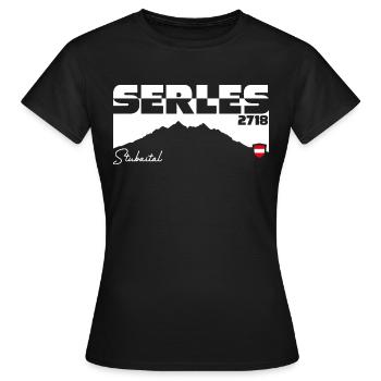 Serles Stubaital 7 Summits Gipfel Austria Flagge - Frauen T-Shirt - Schwarz - Vorne - AI Model Female 172 dark (172cm)
