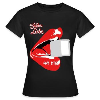 Suesse Liebe - Frauen T-Shirt - Schwarz - Vorne - AI Model Female 172 dark (172cm)