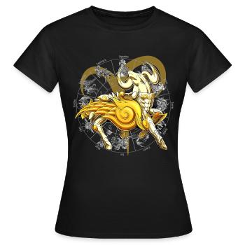 Armure divine du Zodiaque bélier - T-shirt Femme - noir - Devant - AI Model Female 172 dark (172cm)