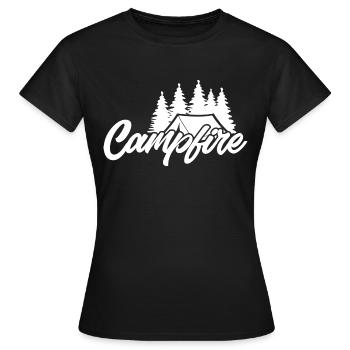 Campfire - Women's T-Shirt - black - Front - AI Model Female 172 dark (172cm)