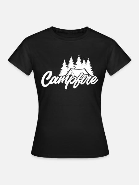 Campfire - Frauen T-Shirt - Schwarz