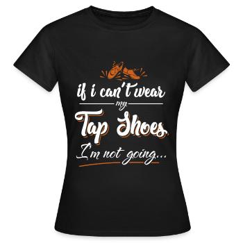 Claquettes - Cadeau pour les danseurs, Claquettes - T-shirt Femme - noir - Devant - AI Model Female 172 dark (172cm)