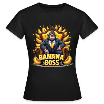 Roi de la banane - Souverain de la jungle - T-shirt Femme - noir - Devant - AI Model Female 172 dark (172cm)