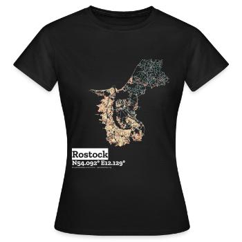 Rostock Basic Pastels - Frauen T-Shirt - Schwarz - Vorne - AI Model Female 172 dark (172cm)