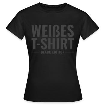 Weißes T-Shirt Black Edition - Frauen T-Shirt - Schwarz - Vorne - AI Model Female 172 dark (172cm)