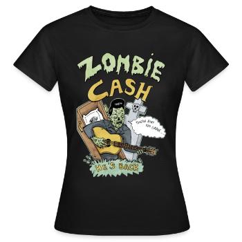 zombie cash - T-shirt Femme - noir - Devant - AI Model Female 172 dark (172cm)