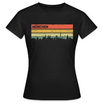 München - Frauen T-Shirt - Schwarz - Vorne - AI Model Female 172 dark (172cm)