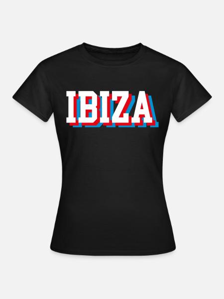 IBIZA - Frauen T-Shirt - Schwarz