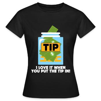 Bartender Gift Idea Tip funny saying - Women's T-Shirt - black - Front - AI Model Female 172 dark (172cm)