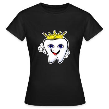 dents dents dentiste - T-shirt Femme - noir - Devant - AI Model Female 172 dark (172cm)