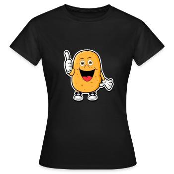 pomme de terre - T-shirt Femme - noir - Devant - AI Model Female 172 dark (172cm)