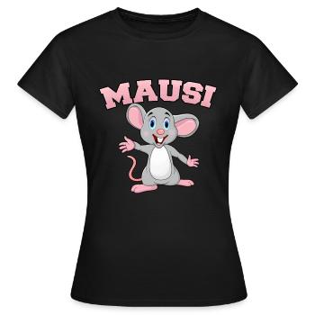 Mausi surnom chérie surnom doux amour souris - T-shirt Femme - noir - Devant - AI Model Female 172 dark (172cm)