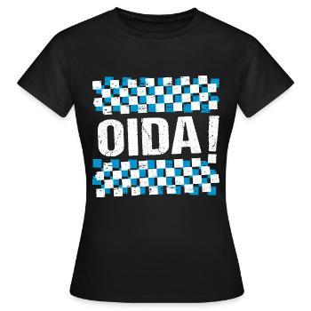 Oida Boarisch Bayern Oida! - Frauen T-Shirt - Schwarz - Vorne - AI Model Female 172 dark (172cm)