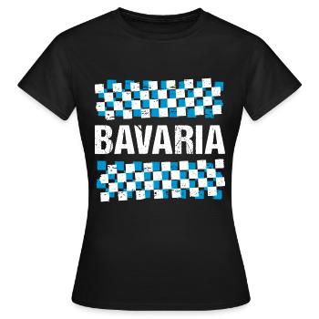 Bavière Drapeau bavarois Bavière - T-shirt Femme - noir - Devant - AI Model Female 172 dark (172cm)