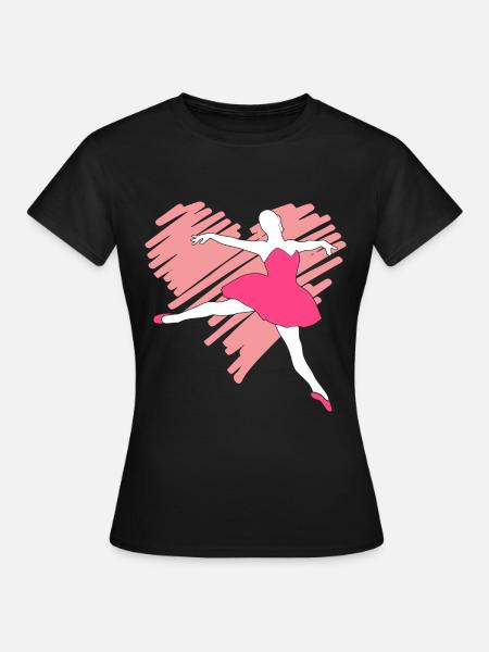 Ballettschuhe Balletttänzer - Frauen T-Shirt - Schwarz
