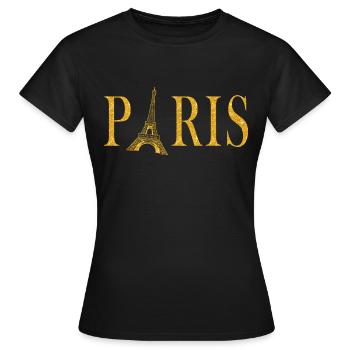 Pariser Grafik - Frauen T-Shirt - Schwarz - Vorne - AI Model Female 172 dark (172cm)