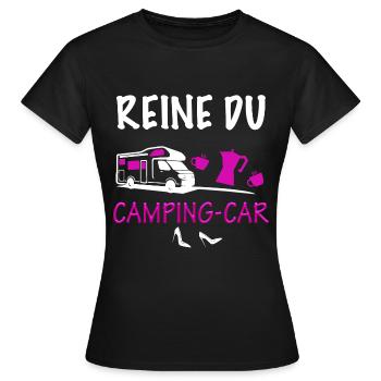 Reine Du Camping-car Cadeau Femme De voyage - T-shirt Femme - noir - Devant - AI Model Female 172 dark (172cm)